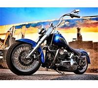 Pracht Creatives Hobby Set de Pintura Diamante, Cuadro con Motivo de Moto y Accesorios, tamaño Aprox. 44 x 33 cm, Set de Manualidades para Pintar con Piedras Brillantes para niños a Partir de 5 años