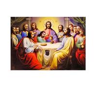 Pracht Hobby Set de Pintura con Diamantes, Cuadro con Motivo de la Última Cena y Accesorios, Set de Manualidades para Pintar con Piedras Brillantes, para niños a Partir de 5 años