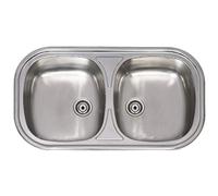 Practic ROMA - Fregadero inoxidable 18/10 2s80x45+valvula