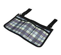 Práctica bolsa colgante para sillas de ruedas. Bolsa de almacenamiento con varios bolsillos para facilitar el acceso, adecuado para personas mayores y discapacitadas (cheque azul)