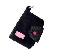 Práctica bolsa de almacenamiento de felpa resistente, portátil y fácil de llevar, adecuada para todas las edades, organización del hogar, ahorro de espacio, organizadores de objetos pequeños, Black