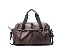 Práctica bolsa de deporte Oxford con múltiples bolsillos para organizar accesorios deportivos, separación de ropa húmeda, correa ajustable para el hombro, champán, Mass Beauty