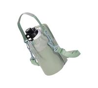 Práctica bolsa de hombro de nailon para botella de agua, compartimento aislado y bolsillo para entusiastas del aire libre, accesorios de senderismo, soporte para botella de agua con correa, Green, One