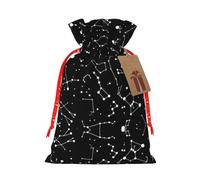 Práctica bolsa de Navidad con estampado de constelación de adivinación estrellada con cordón, 12 x 17 cm para Navidad o Halloween
