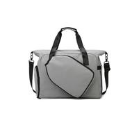 Práctica bolsa de tela Oxford con compartimento impermeable para zapatos y organización en seco y húmedo para equipos deportivos, bolsa compacta de tela Oxford con bolsillo para zapatos, Gray, Mass