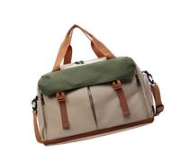 Práctica bolsa deportiva con correa ajustable, multiusos, espaciosa, informal, para gimnasio, viajes, gimnasio, ligera, práctica, para el trabajo, Khaki, Mass Beauty