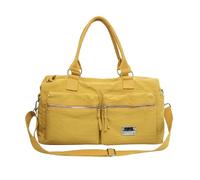 Práctica bolsa deportiva de nailon con compartimento espacioso y asa transpirable para entrenamiento de fitness y uso diario para deportes al aire libre, Amarillo, Mass Beauty