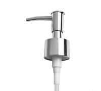 Práctica bomba dispensadora de jabón para uso en cocina y baño, a prueba de fugas con dispensación suave, compatible con hilo 28/400 (plateado)