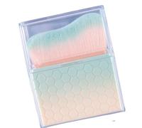 Práctica brocha de maquillaje de fibra sintética con cabeza plana en ángulo para una aplicación precisa, accesorio de maquillaje de moda