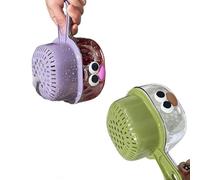 Práctica cesta de lavado de verduras que incorpora función de escurridor y asa divertida para cocinar verduras