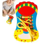 Práctica de atar cordones de zapatos, juguete con cordones - Juguete didáctico para enhebrar cordones de zapatos | Aprende a atar zapatos para niños, cordones de zapatos, juguetes didácticos, activida