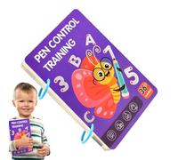 Práctica de escritura para niños de 3 a 5 años,Cuaderno de ejercicios de control de bolígrafo | Cuadernos de ejercicios preescolares fáciles de limpiar | Cuaderno de ejercicios de seguimiento de