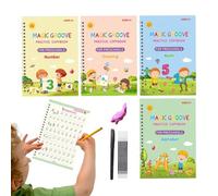 Práctica de escritura para niños de 3 a 5 años, Libro de calco del alfabeto - Cuadernos mágicos para niños, Actividades de aprendizaje en edad preescolar, Práctica D