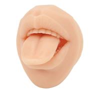 Práctica de Perforación Partes del Cuerpo, Modelo de Práctica de Perforación de Lengua y Boca, Modelo de Simulación de Boca de Silicona Flexible 3D para Exhibición de Joyas