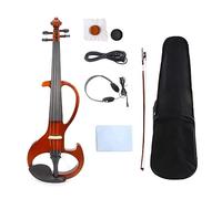 Práctica De Rendimiento Electrónico Profesional, Instrumento Musical Silencioso, Violín Electroacústico De Grado De Rendimiento De Madera Maciza (Color : Imitation mahogany)