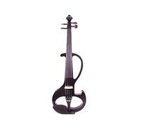 Práctica De Rendimiento Electrónico Profesional, Instrumento Musical Silencioso, Violín Electroacústico De Grado De Rendimiento De Madera Maciza (Color : Bk)