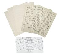 Práctica de tatuaje, 6pcs Microblading práctica piel con 4pcs regla de cejas para maquillaje herramienta de medición de cejas suministros de tatuaje