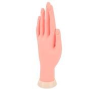 Práctica de uñas Mano PlayLife Groves de uñas incrustadas reutilizables Mano de entrenamiento flexible flexible flexible para práctica de manicura y arte de arte de uñas Material