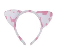 Práctica diadema de cuerno de vaca de dibujos animados con felpa suave, adecuada para diferentes edades y tamaños de cabeza, accesorios para niños y adolescentes