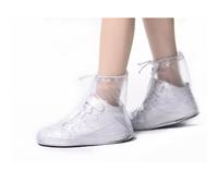 Práctica funda para zapatos unisex antideslizante, impermeable y transparente - BLANCA - XXL