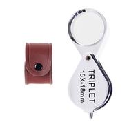 Práctica herramienta de inspección de joyas, lupa multifuncional, lupa de aumento 15X, para amantes de la joyería