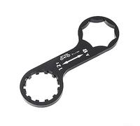 Práctica herramienta de llave de horquilla de bicicleta para , aleación de aluminio, negro/rojo, diseñada para SR para Suntour XCR/XCT/XCM/RST (negro)