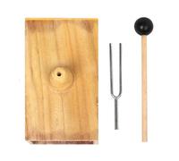 Práctica horquilla de afinación de resonancia de 512 Hz con textura de madera y metal, adecuada para educación física, acústica, experimento, herramienta de ondas sonoras, ayuda a la enseñanza