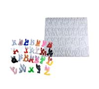 Práctica letra de silicona resistente, fácil de limpiar y liberar, portátil para manualidades, decoración del hogar, silicona