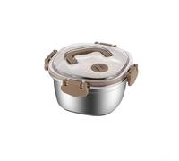Práctica lonchera de acero inoxidable con tapa a prueba de fugas, perfecta para la preparación diaria de comidas (1100 ml)