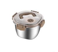 Práctica lonchera de acero inoxidable con tapa a prueba de fugas, perfecta para la preparación diaria de comidas (1600 ml)