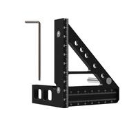 Práctica regla de agujeros 3 en 1, práctica y cuadrada, escala clara, herramienta indispensable, adecuada para manualidades, carpintería y proyectos domésticos, regla de aleación de aluminio duradera