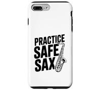 Practica Saxofón Seguro Divertido Músico Humor Carcasa para iPhone 7 Plus/8 Plus