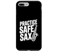 Practica Saxofón Seguro Divertido Músico Humor Carcasa para iPhone 7 Plus/8 Plus