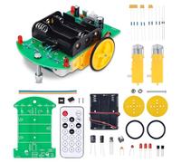 Práctica soldadura aprendizaje kit de coche teledirigido, principiantes DIY 2WD Smart Robot Car Kit Electrónico y bricolaje Aprende a soldar