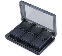 Práctica y práctica caja de almacenamiento de tarjetas de juego 28 en 1 adecuada para NDS, NDSI, NDSILL, 2DS, 3DS, 3DSLL/XL (gris oscuro) y práctica