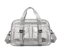 Practical Clear PVC Activity Organizers Handbag for Athletic Clothes Leakproof Tear Resistant Travel Storage Solution PVC Workout Gear Bag