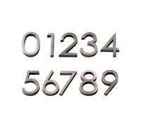 Practical Door Number Stickers for Decoration Made of ABS Resin Dark Brown 10 Pieces