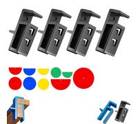 Practical Wardrobe Cabinet Board Clip, Closing Fixed Clip Tools, Home Office Wood Secures Board Install Clips, Removable Drawer Front Stay Clamps Attachment (Black(4-Pack))