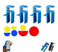 Practical Wardrobe Cabinet Board Clip, Closing Fixed Clip Tools, Home Office Wood Secures Board Install Clips, Removable Drawer Front Stay Clamps Attachment (Blue(4-Pack))