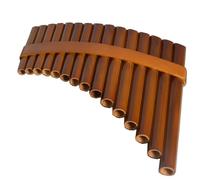 Practicar para Principiantes flauta de pan Instrumento Musical Étnico Tradicional Flauta De Pan De 15 Tubos C/G Afinada Para Manos Derecha E Izquierda De Nivel Básico (Color : C, Size : Right)