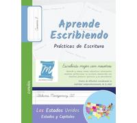 Prácticas de Escritura - Estados y Capitales de los Estados Unidos - Letra Cursiva, Nivel 3: Aprende Escribiendo - Niños y Adultos - USSC3PS (Los Estados Unidos - Estados Y Capitales)