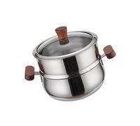 Prácticas ollas de cocina de acero inoxidable eficaces, juego de ollas de vapor para hogares sanos, cocineros seguros para alimentos