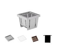 Prácticas parrillas de camping de acero inoxidable con diseño plegable, pequeña estufa de barbacoa para entusiastas de actividades al aire libre, picnics, cocina, parrillas plegables al aire libre