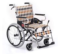 Prácticas sillas de ruedas con frenos traseros, ligeras y antideslizantes, plegables para discapacitados, ruedas grandes, silla de ruedas manual, portátil, plegable, ultraligera, silla de transpo