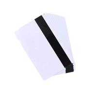 Prácticas tarjetas de PVC con rayas HiCo de 3 vías para empresas, bancos, estacionamiento, escuela, biblioteca, 10 unidades