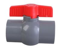 Prácticas y resistentes válvulas redondas manuales de PVC con giro derecho, uso simple, 47 mm, adecuadas para aplicaciones domésticas e industriales