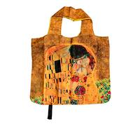 PracticDomus Bolsa para Compra Plegable y Reutilizable de Gran Capacidad con Estampados Originales (El Beso)