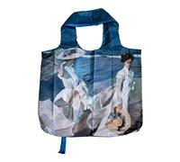 PracticDomus Bolsa para Compra Plegable y Reutilizable de Gran Capacidad con Estampados Originales (Señoras Playa)