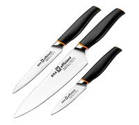 PracticDomus Juego de 3 Cuchillos Profesionales Bra Efficient en Acero Aleman Molibdeno Vanadio. Gama Masterchef