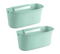 PracticDomus Lote de 2 Cestas Colgantes Recogedoras de Deshechos Multiusos para Cocina (2X Verde)